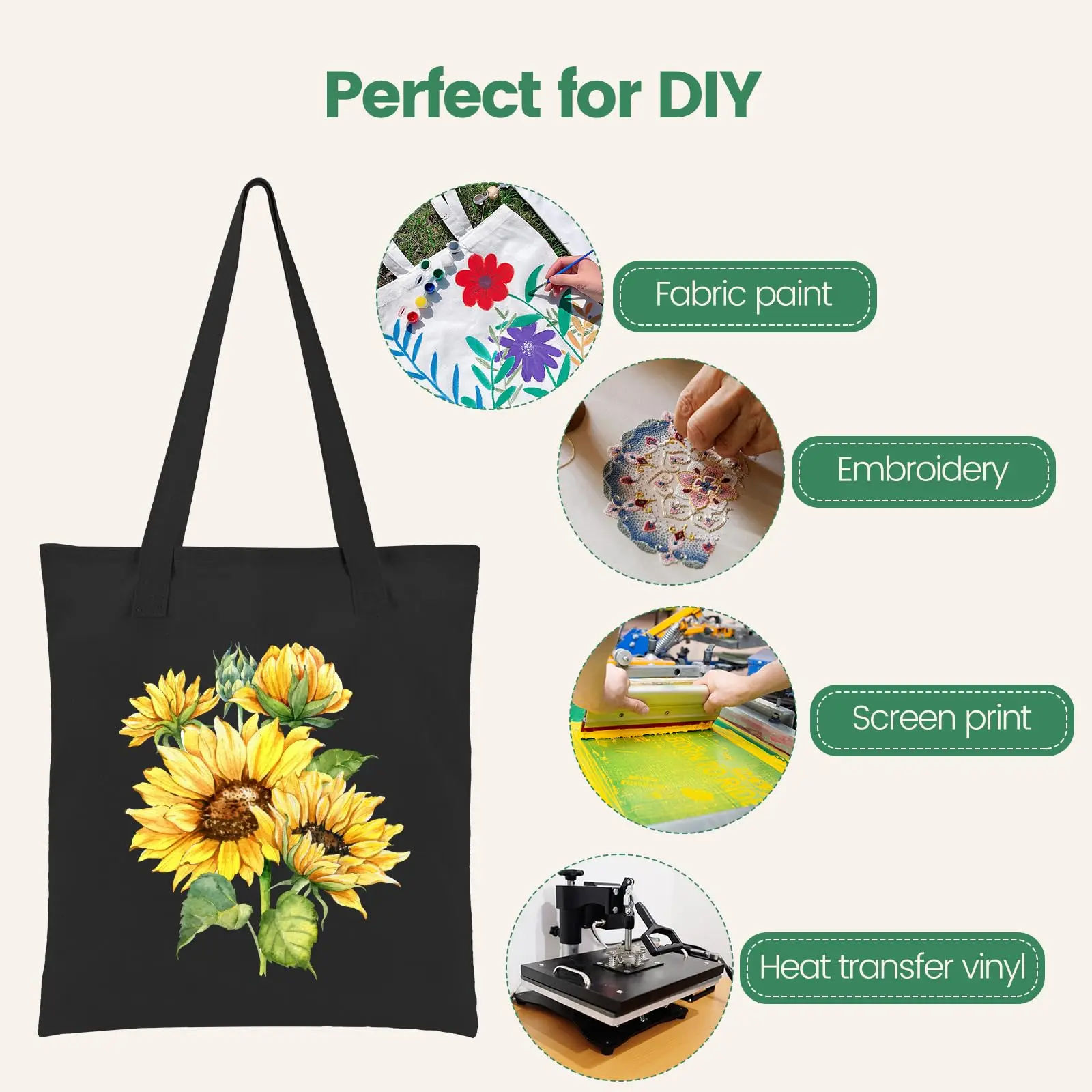 Promotional Carry Long Handle Customer Design Shopping Tote Cotton Bag With Logo details