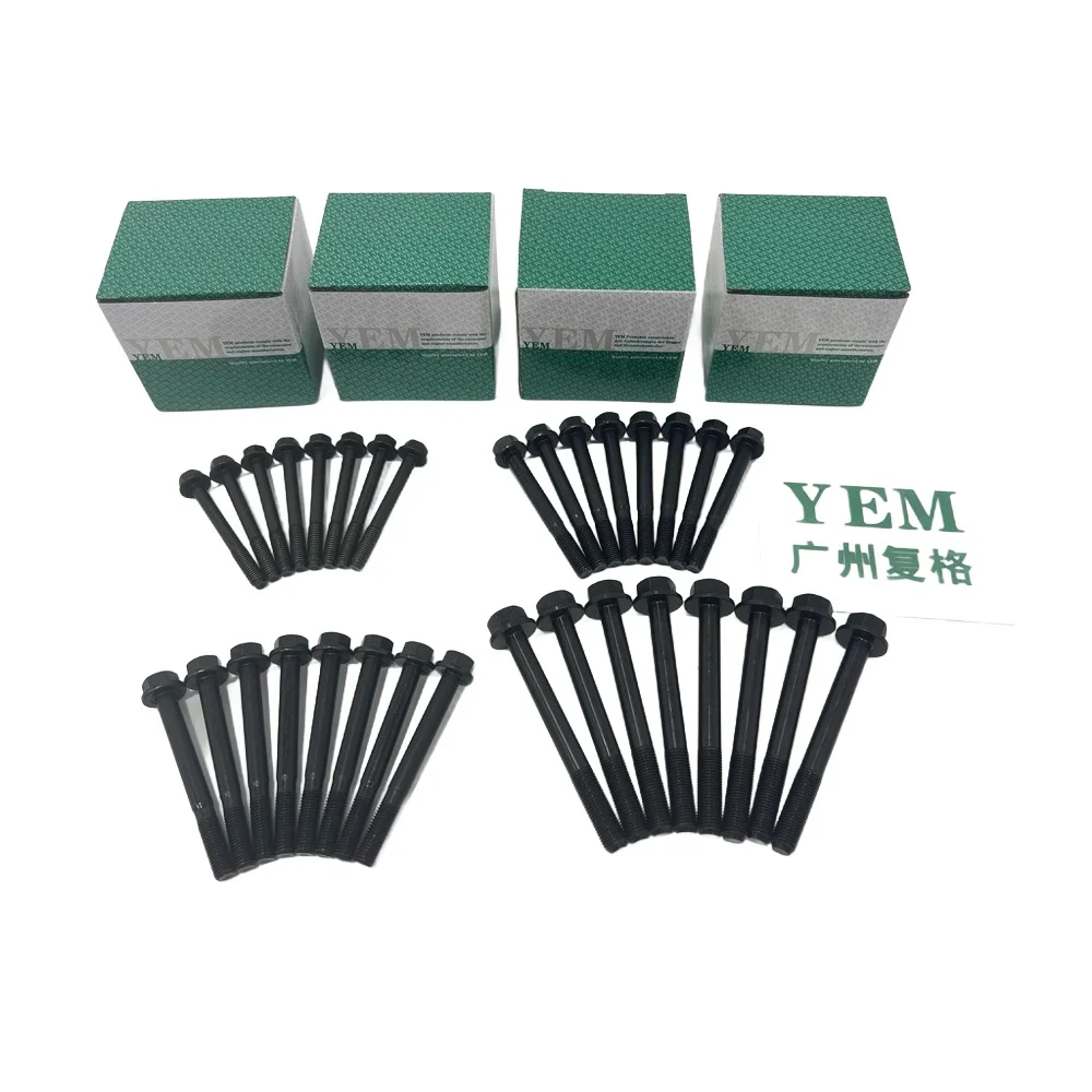 Parts Compatible for Yanmar 3TN78T Cylinder Head Bolt 129150-01200 3TN78 Cylinder Head Screw Replaces Engine Repair Kit