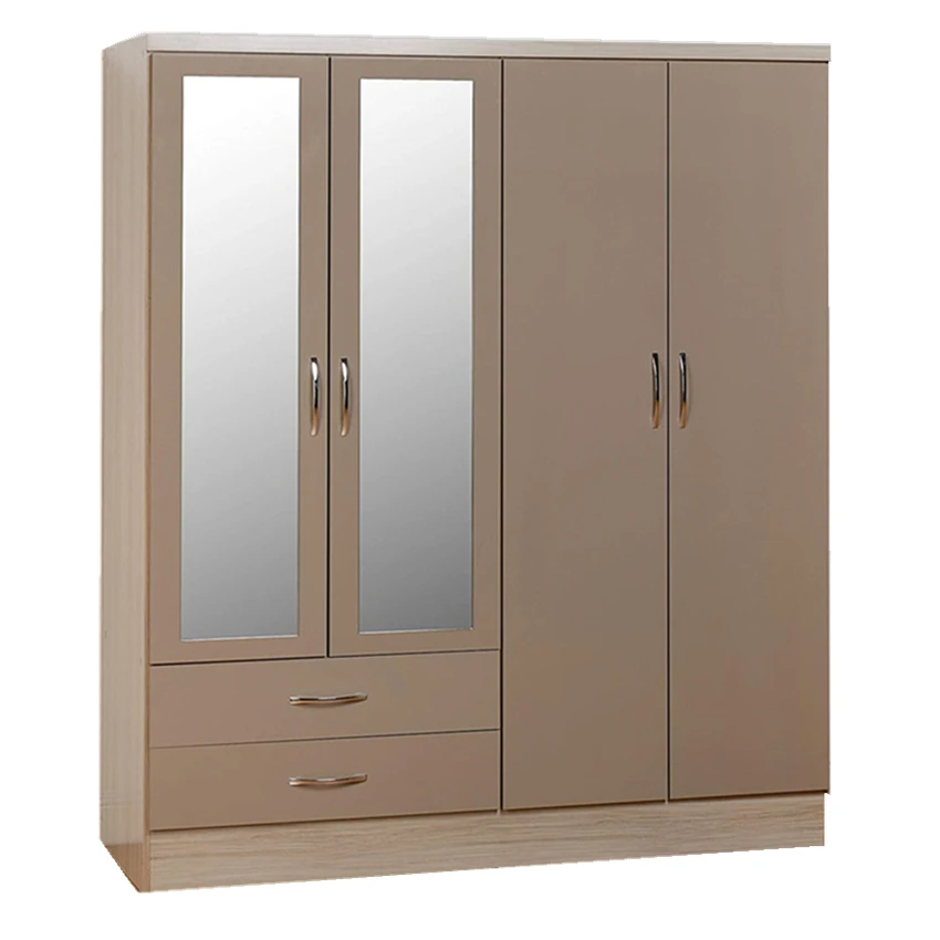 Popular Closet High Classical Foreign Joint Cabin 6 Feet High Natural Pakistan Dark Grey Wardrobe