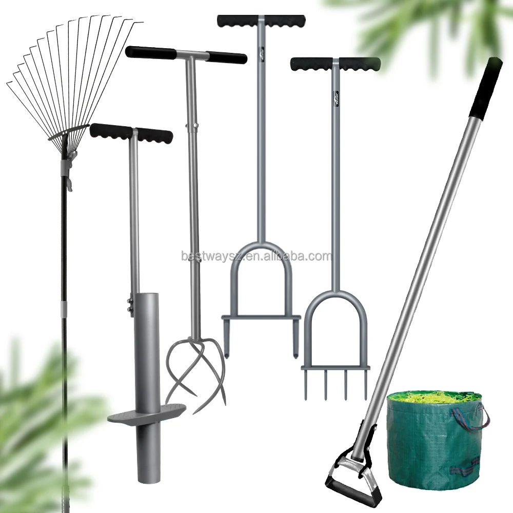 Garden Tools For Planting Bulbs Leaf Sweeper Lawn Aerator Garden Hand