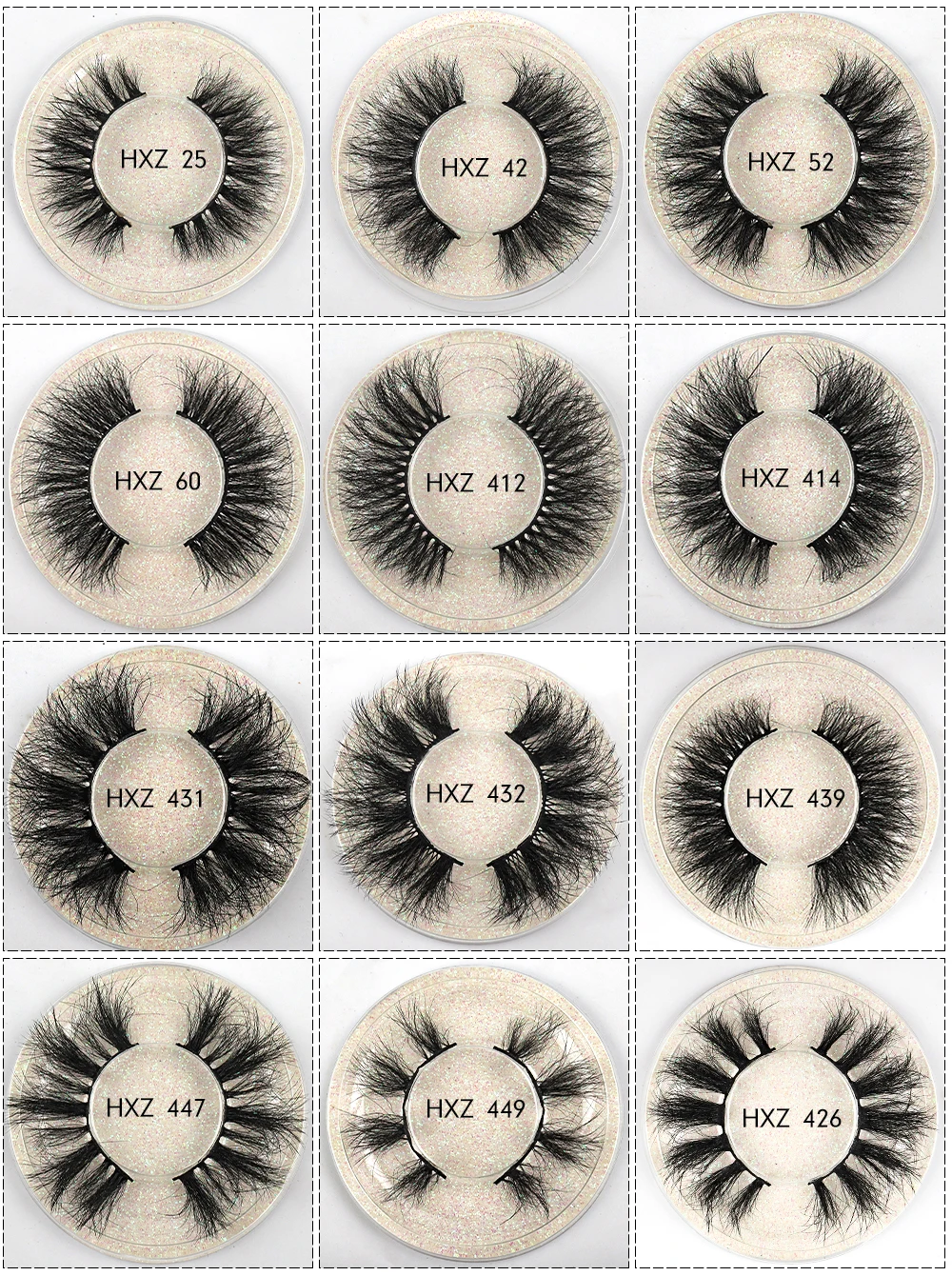 Worldbeauty 1520mm Faux Mink Eye Lash 3d False Faux Cils Fake Fluffy