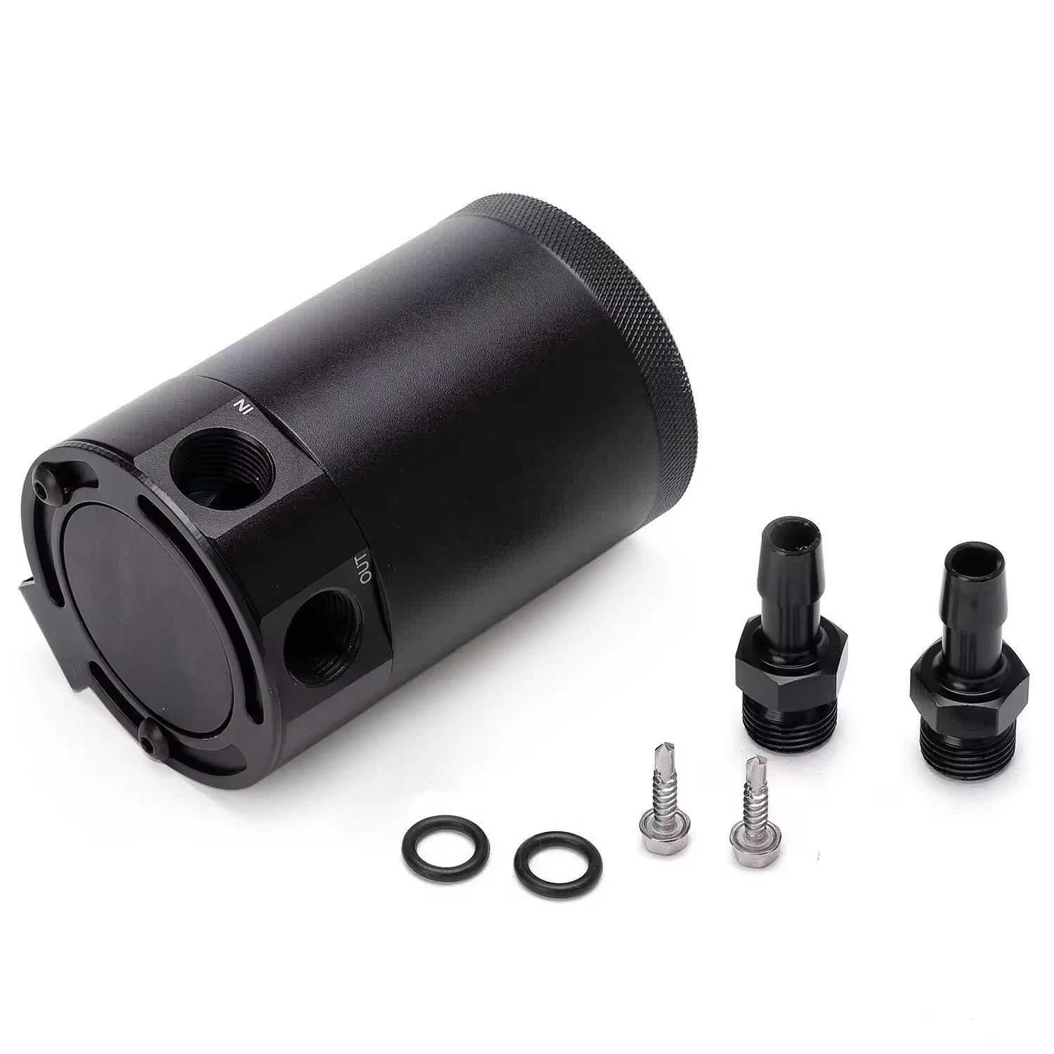ビンテージ　SIRRAM ケトル　オイルタンク Universal Baffled Oil Catch Can - Compact 2-Port Aluminum