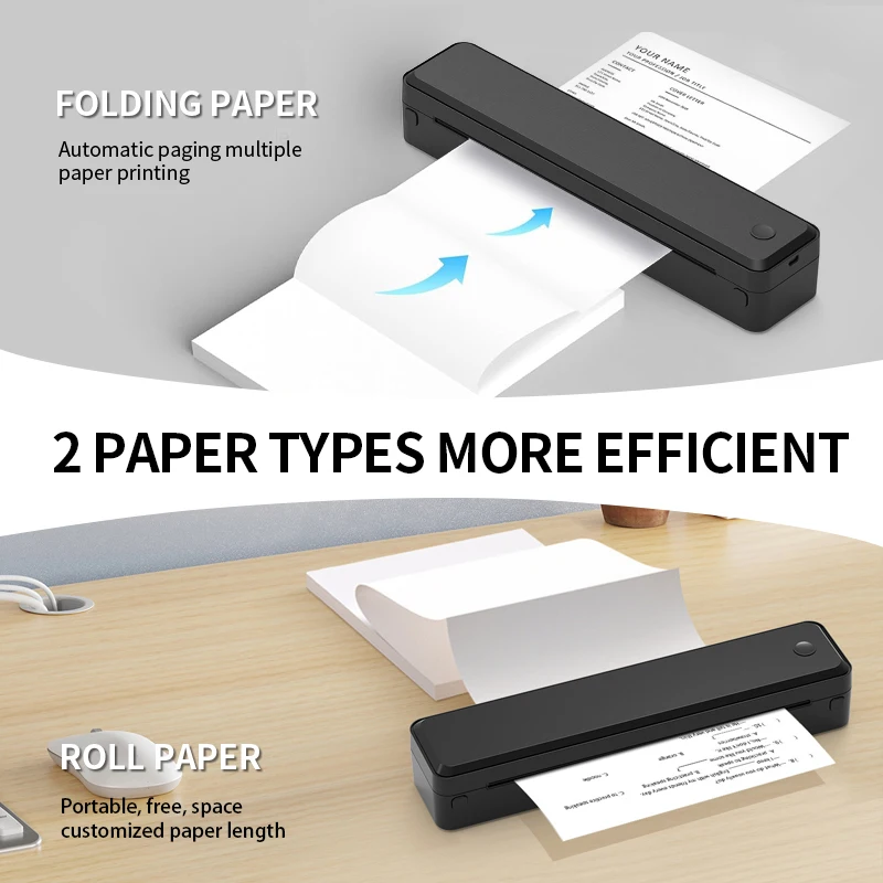 U8 A4 Portable Wireless Thermal Printer - Compact Bluetooth Mini U8 A4 Portable Wireless Thermal Printer - Compact Bluetooth Mini