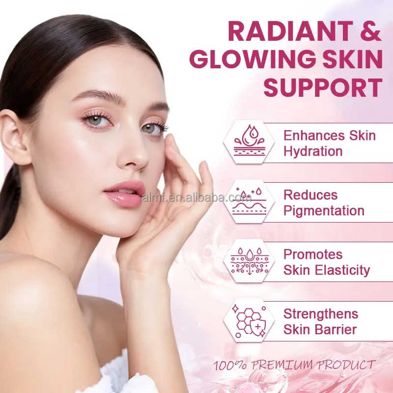 glutathione powder for face wholesale in china Gluta Glow Sparkle L Multi Collagen Peptides Biotin Vitamin C Hyaluronic Acid Brighten Skin Anti Aging Glow 5-amino-1mq bodybuilding subcutaneous injection sam-e 90 Tamaño:30ml