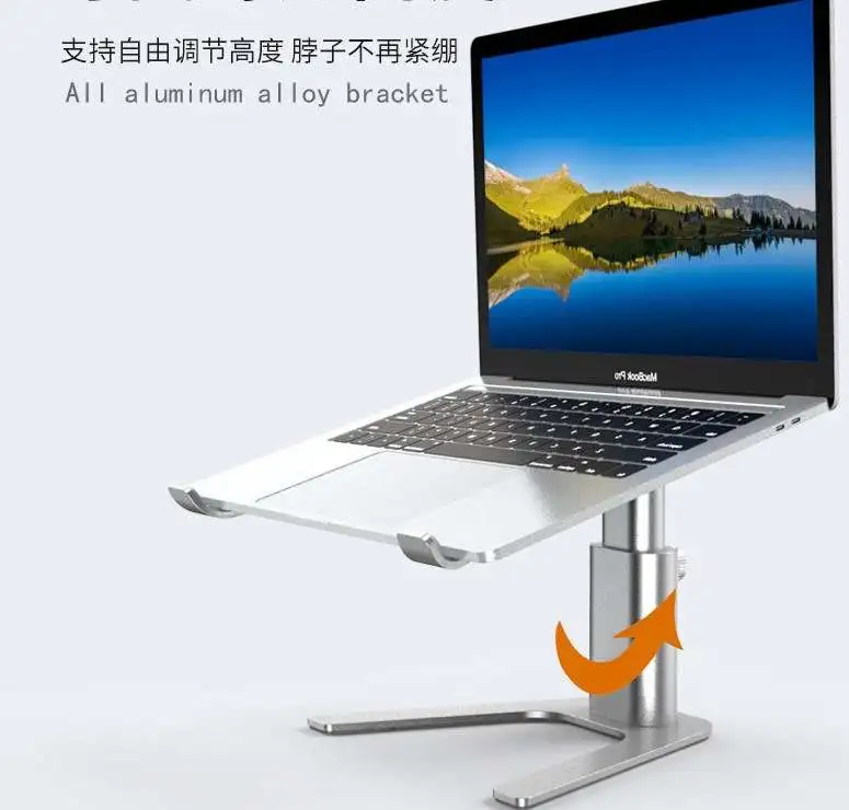 Adjustable Laptop Stand Price Wholesale Aluminum Metal Barcket Desktop