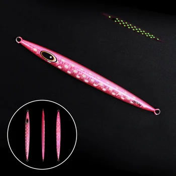 Luminous Lure Iron Plate Fast Sinking 100~400g Heavy Weight Saltwater Trolling Lure for Bass Ocean Beach Fishing – Trolling Lure – view 4