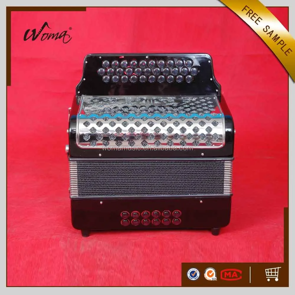 High Grade 31K12B Diatonic Celluloid Button Accordion With Cagnoni Reeds