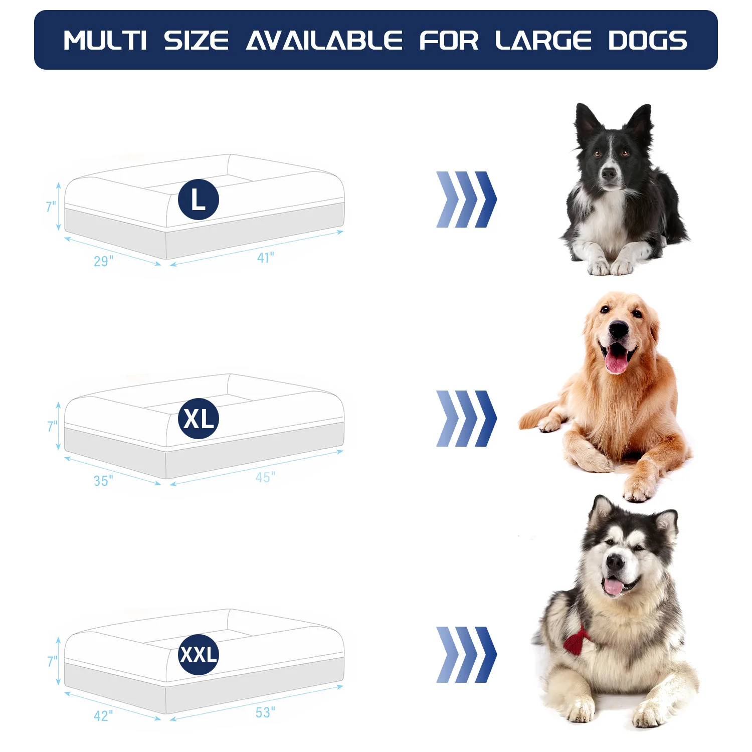 OEM & ODM heavy duty extra large big xl xxl waterproof washable orthopedic memory foam pet dog bed for large dogs details