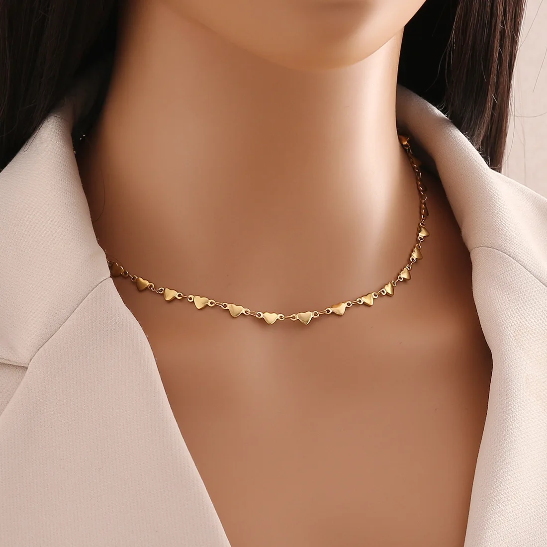 Collana Catena Serpente In Acciaio Inox &ndash; Argento 18 Pollici, Regolabile &ndash; Gioielli Donna