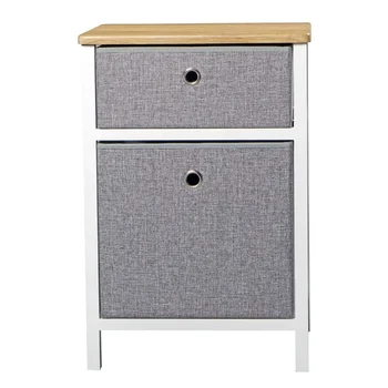 Side Table for Living Room Fabric Cabinet Fabric Drawer Fabric Dresser