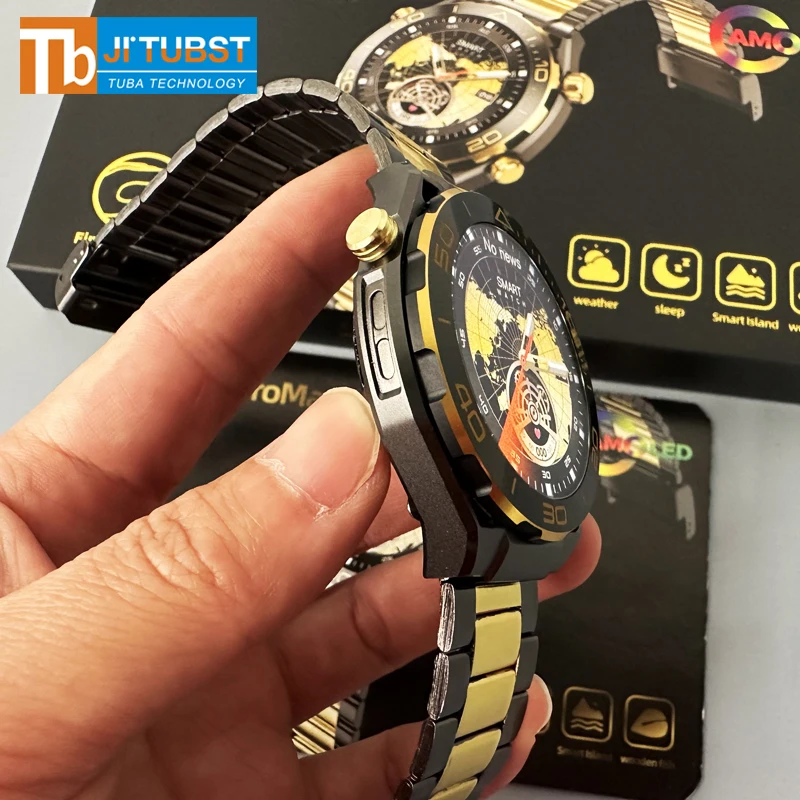Z91 ProMax Smart Watch 2024 AMOLED Z91 Pro Max Stainless Steel Round Smartwatch for Men Watch