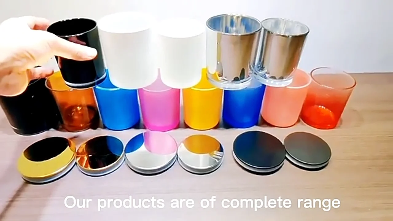 Luxury Glossy Internal 6oz 15oz Candle Containers Frosted