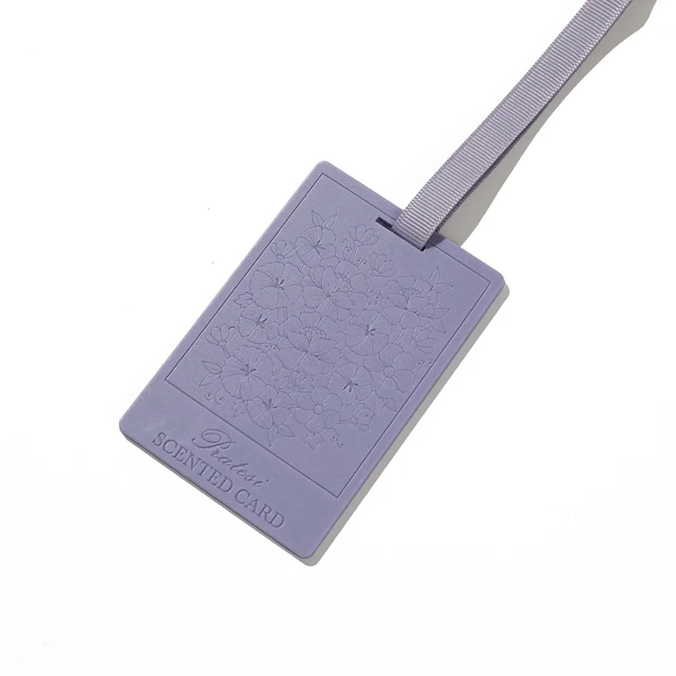 Custom Different Shape Scented Plastic Fragrance Cards Hanging Car air Freshener Gel Silicon Scented Perfume Cards