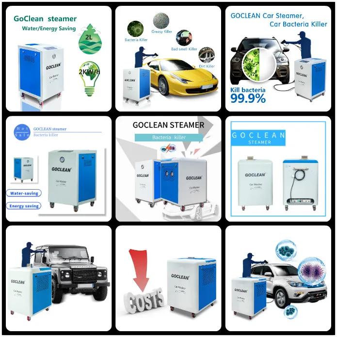 Улучшенная мобильная портативная Паровая мойка GOCLEAN 5 л/машина для мытья автомобиля, Паровая мойка для машины