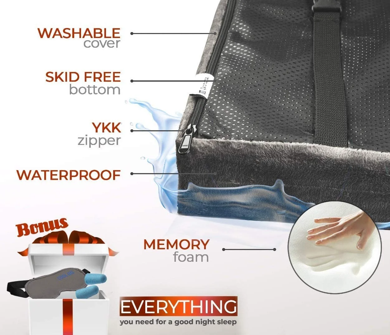 Матрас для кемпинга CertiPUR-US с пенным наполнителем с эффектом памяти, портативный матрас для сна, кровать для гостей, легкий матрас для палатки на открытом воздухе, съемный