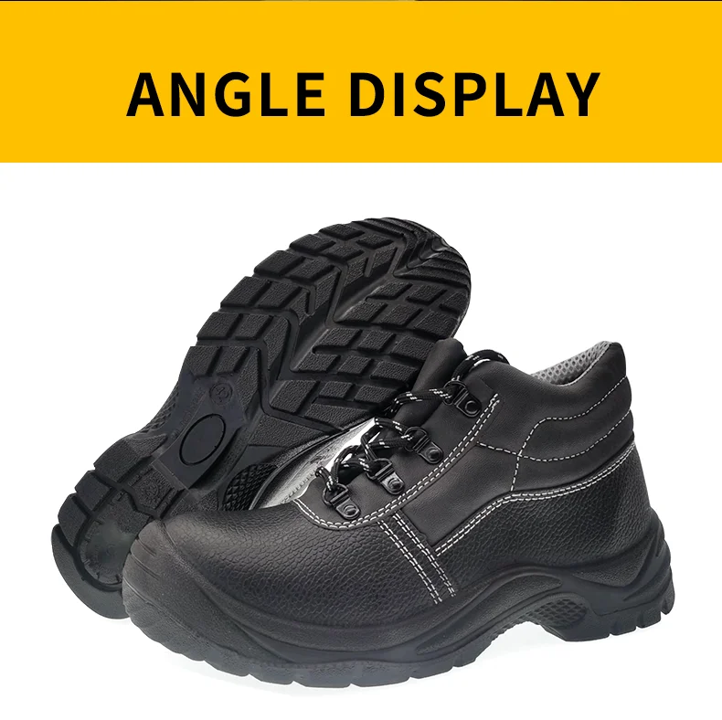 Zapatos De Trabajo Factory Price Black Low Cut Cow Split Leather Work ...