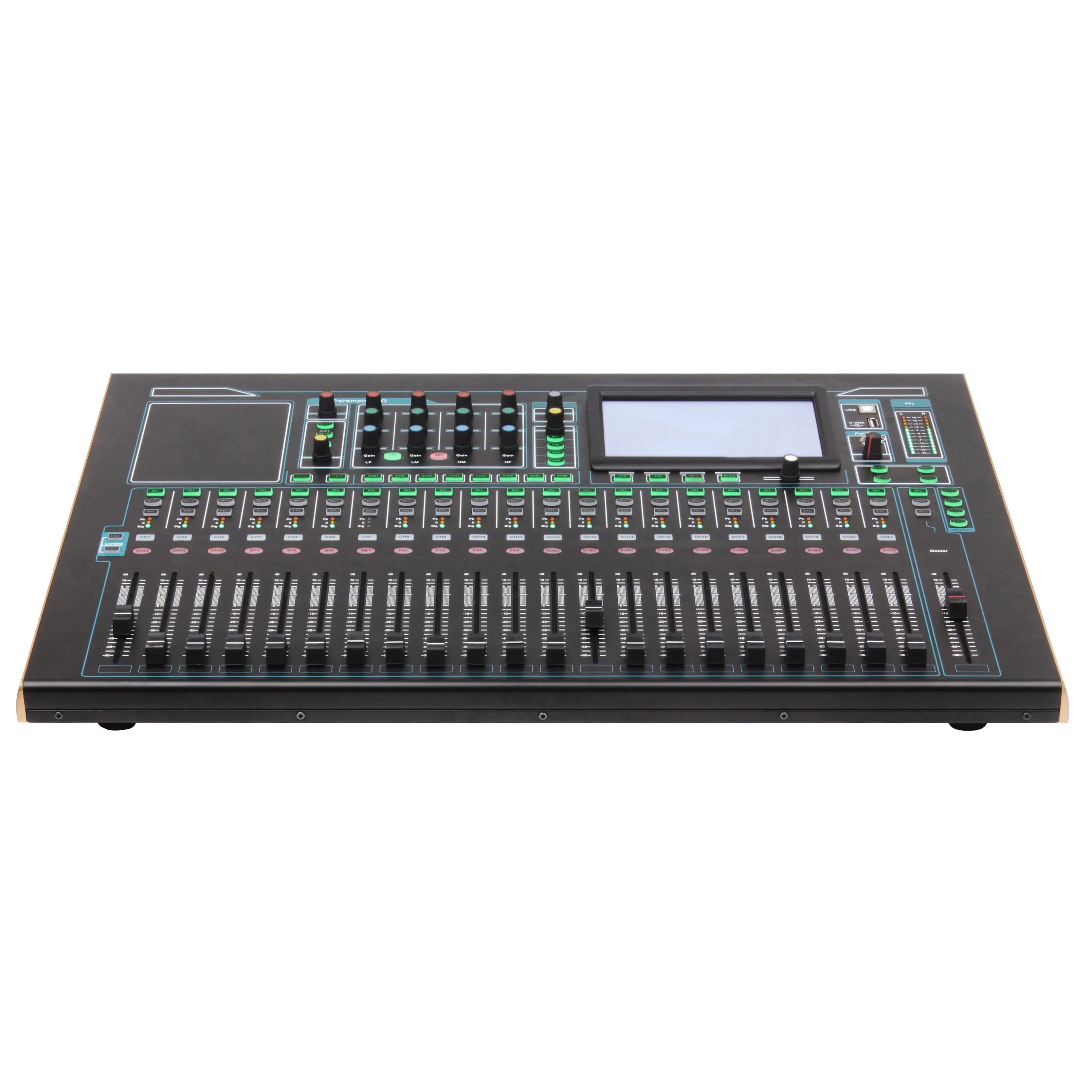 V32 Professional Digital Mixer 32-Channel Electric Fader Audio Mixing  Console Sound Table Equalizer Effector Stage Performance
