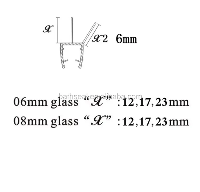 product hot sales 4 12 mm shower glass door pvc seal  glass door bottom seal strips-7