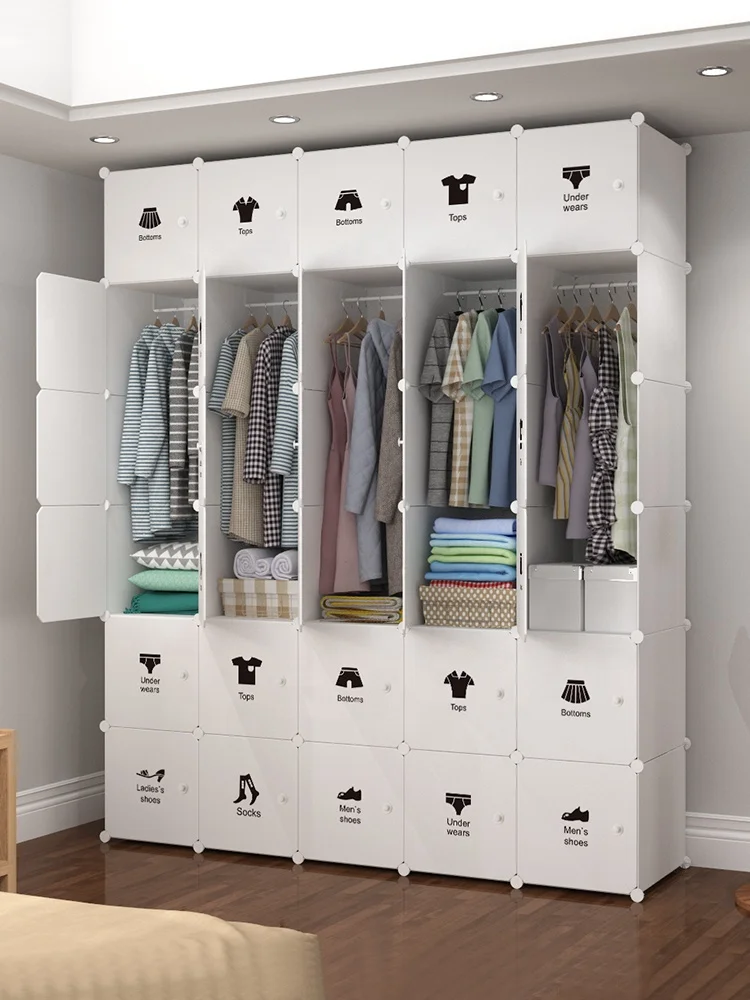 Big Size 6 Layer Plastic Almirah Depth 45cm Room Organizer Storage Sturdy Cupboard for Clothes