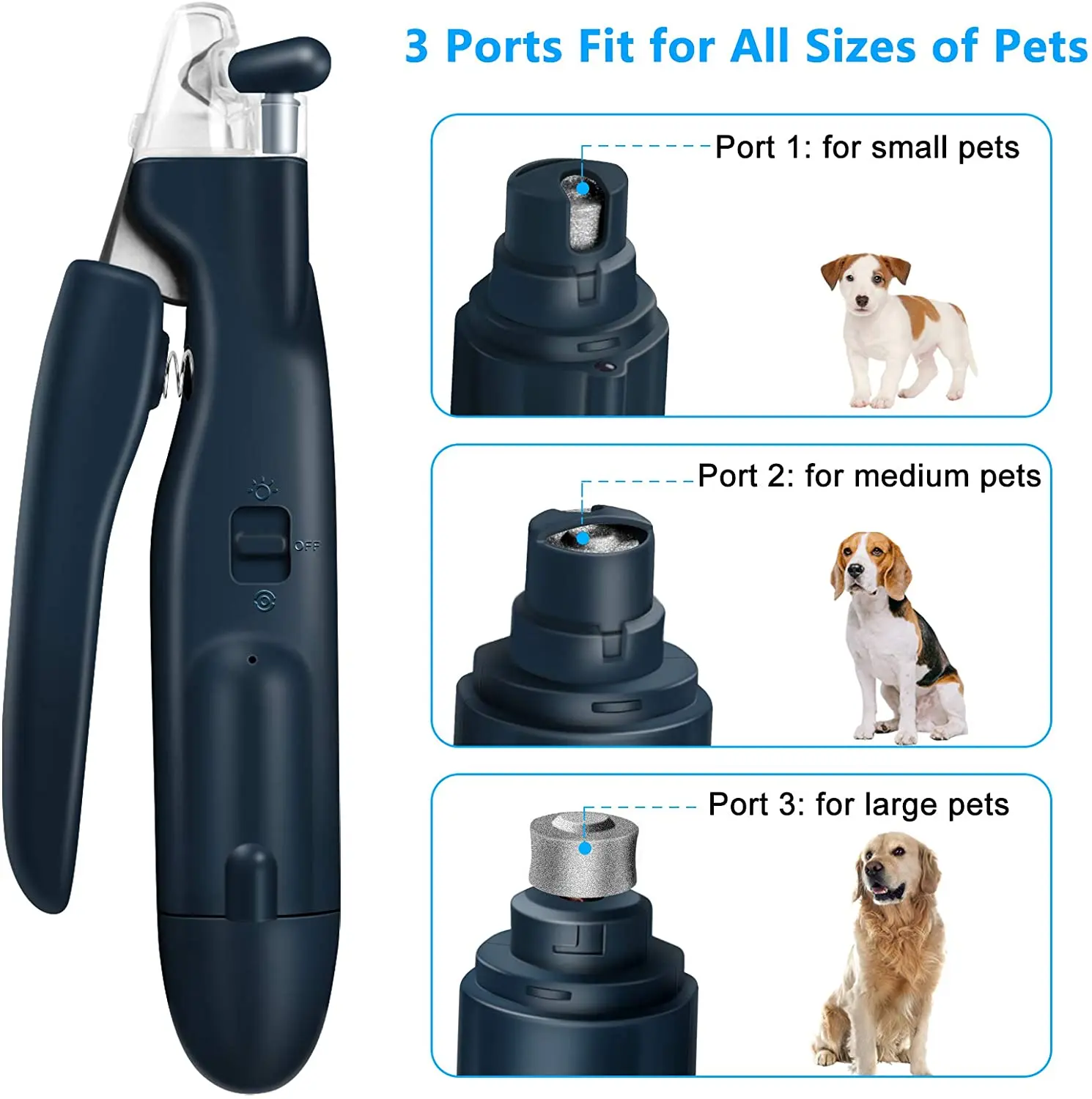 
 Лидер продаж 2021, машинка для стрижки когтей домашних животных, триммер для когтей собак из нержавеющей стали, инструмент для ухода за домашними животными, светодиодные машинки для стрижки когтей с пилочкой  