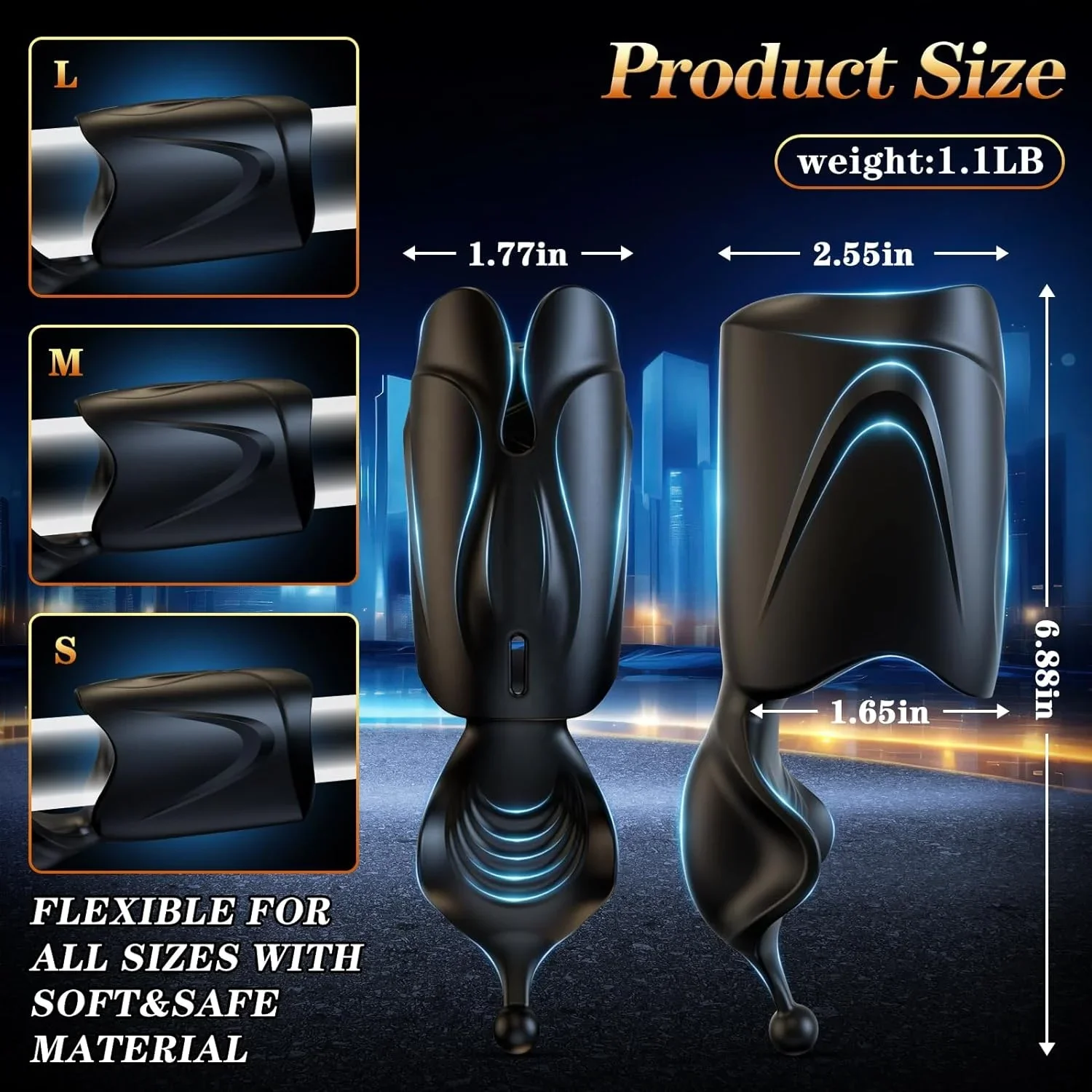 Automatic Double Action Male Masturbator 10-Mode Vibrating TPE Stroker Glans Penis Trainer Stimulator Sex Toy