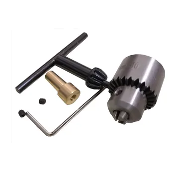 Micro Motor Drill Chucks Clamping 0.3-4mm Taper Mounted Drill Chuck With Chuck Key 3.17mm Brass Mini Electric Motor Shaft