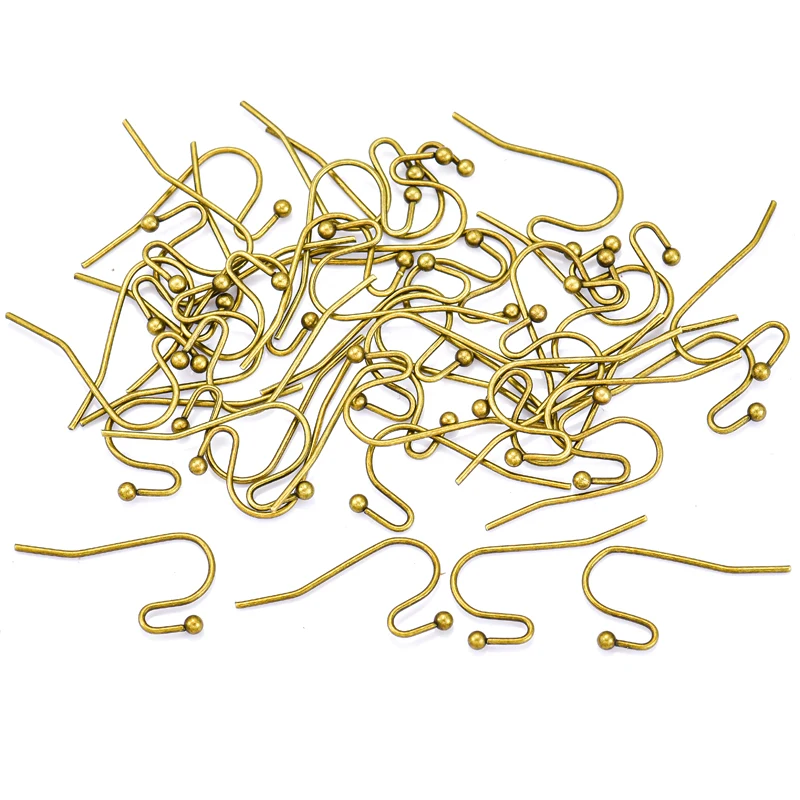 200pcs/bag DIY Earrings Clasps Hooks Fittings DIY Jewelry Making Accessories Iron Hook Earwire Jewelry 20*17mm V126