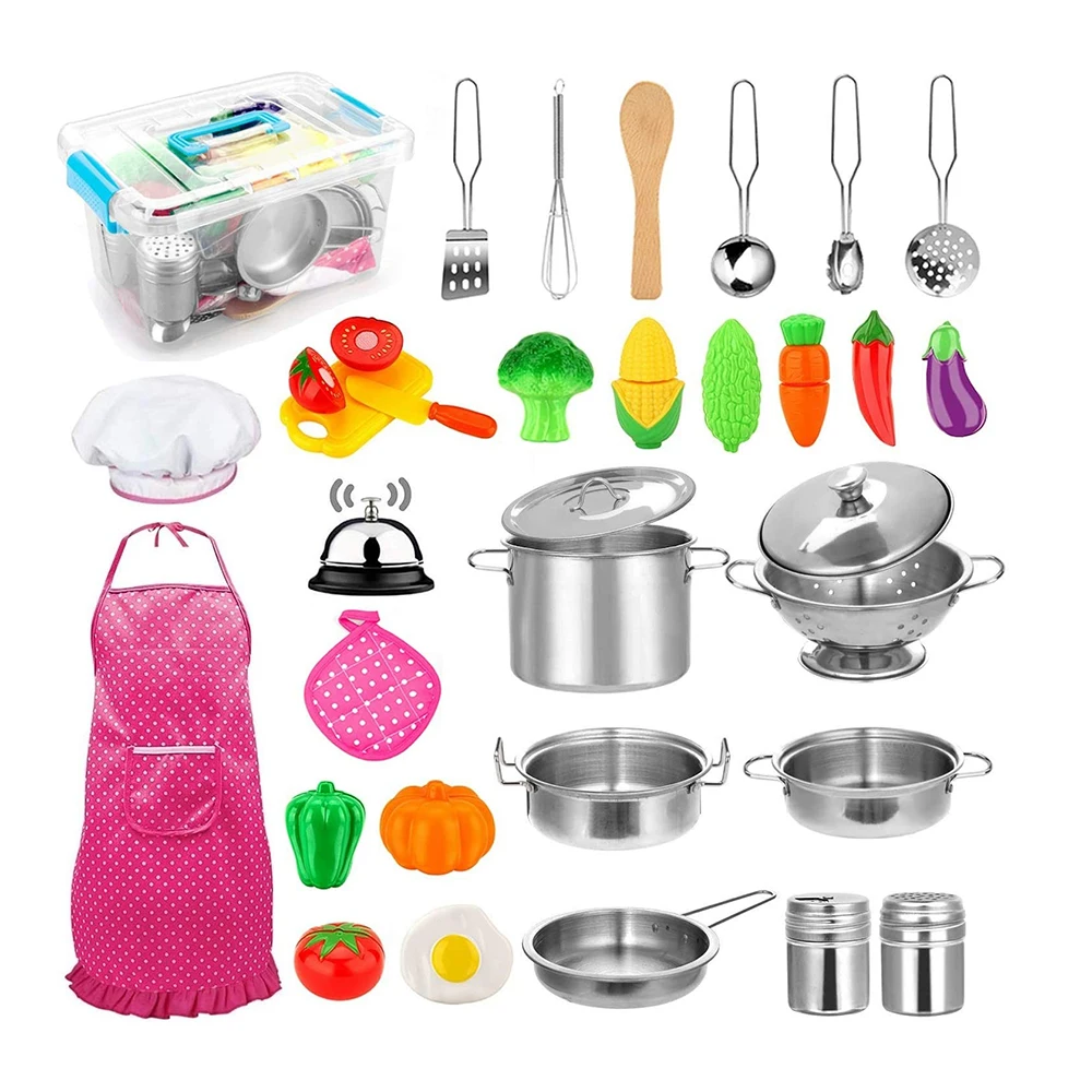 Kitchen Toys Stainless Steel kitchenware Set. Kitchen Utensils Kids. Utensil for Cooking for Kids. Наклейки для игрушечной кухни. Cook set
