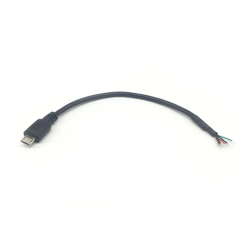Бесплатный образец 5pin usb 2,0 micro male для открытого неизолированного кабеля