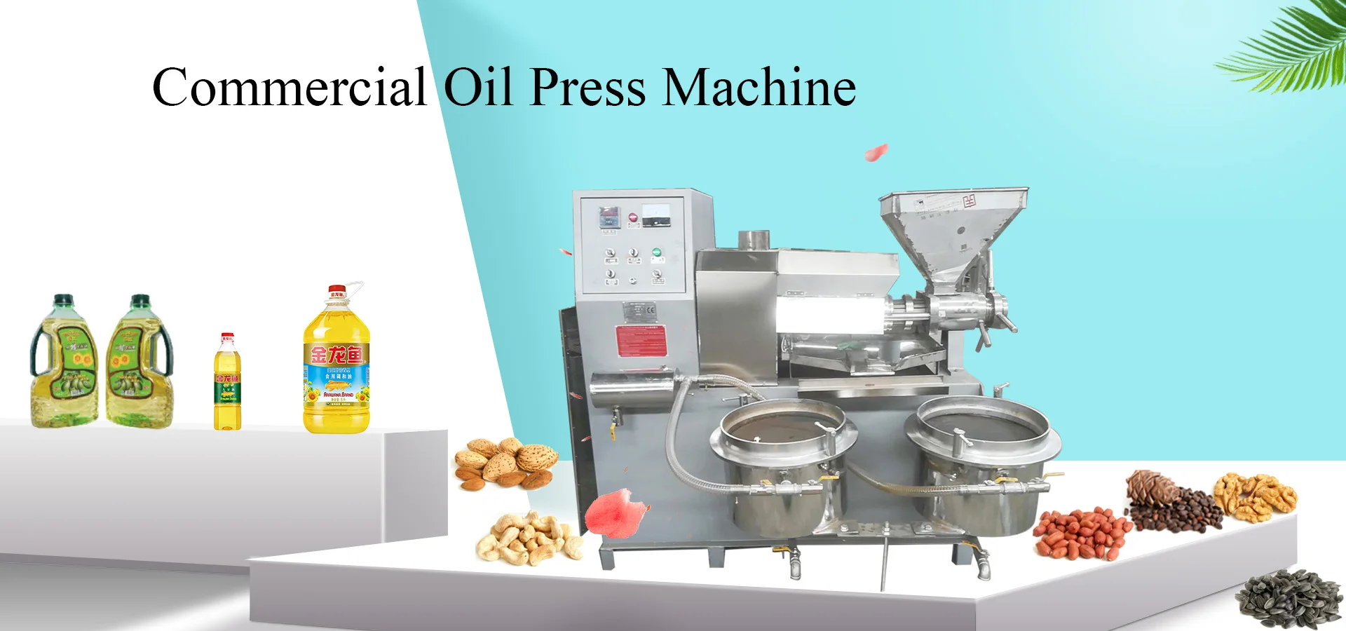 Commercial Cold and Hot Press Soybean Groundnut Coconut Sunflower Oil Press Machine Oil Mill Making Pressing Extracting Machine supplier