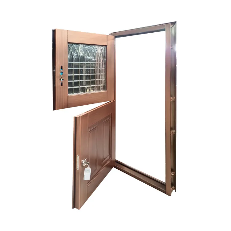 TECHTOP Window Glass Grilled Classical Stable Steel Door Half Split Dutch Half Front Entry Others Doors for Farm Houses