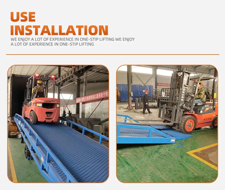 Mobile Loading Dock Ramp Container Ramp for Forklit Hydraulic Ramp Lift