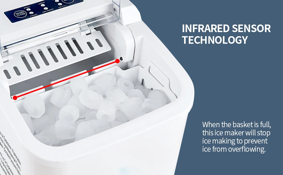 27lbs/24hrs Mini Ice Maker Fast Cube Countertop For Home/office/bar