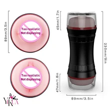 Hot Sale High Quality Soft TPE Skin Feelings Oral Sex Toy Deep Throat Mouth Electric Version Masturbator Cup For Male