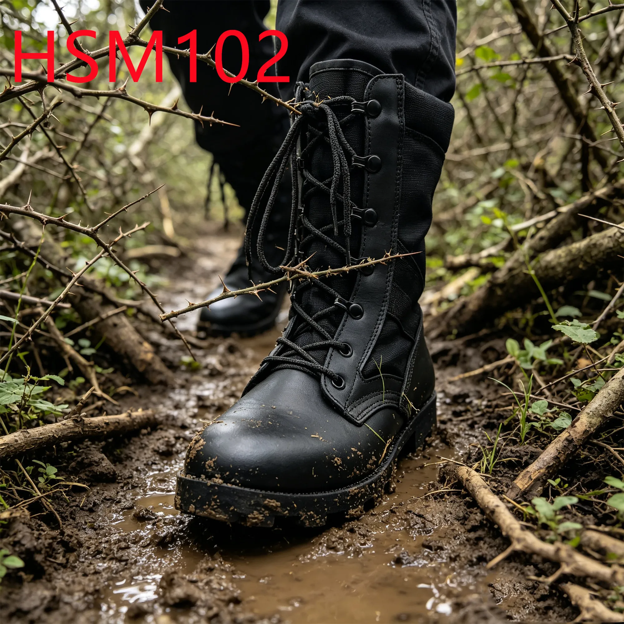 HY,field Duty Hard Vulcanized Rubber Sole Hua Singh Combat Boots Water Repellent 8