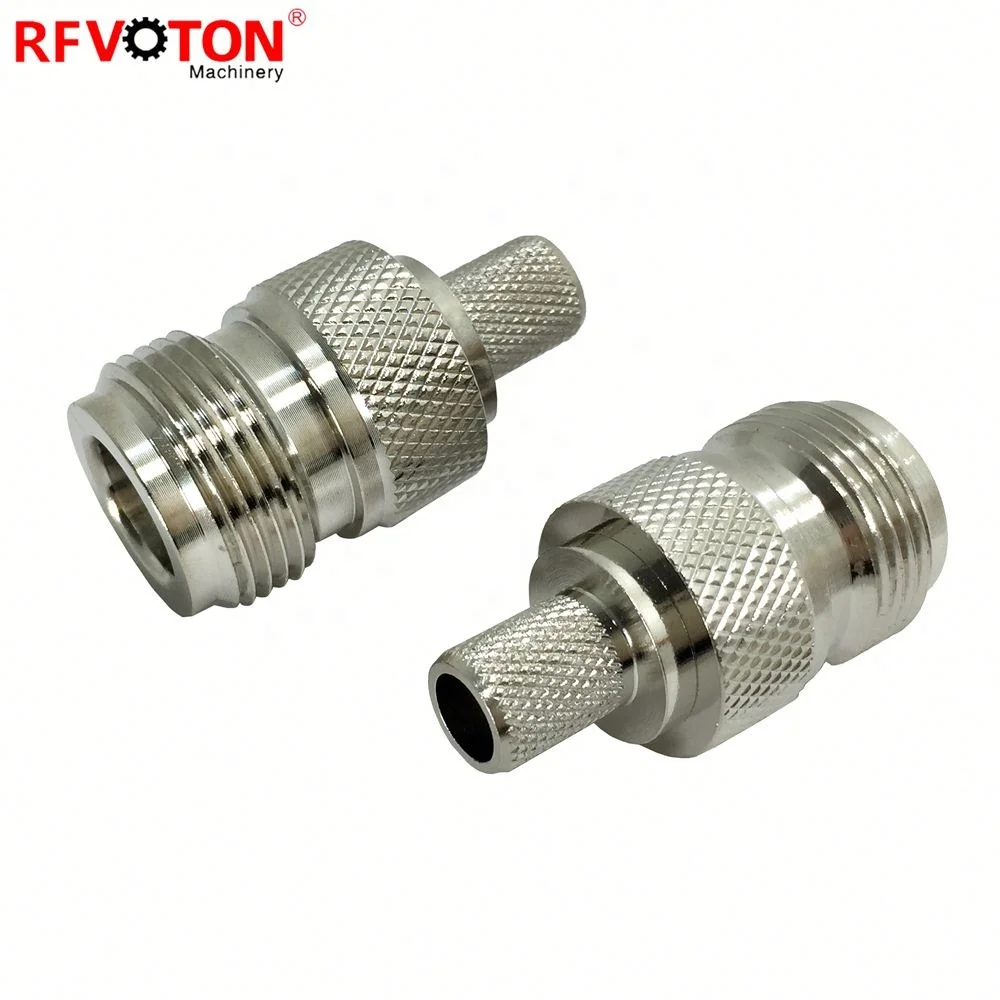 Factory Supply  5D-FB N Female Jack Crimp Straight Copper 5D-FB Cable Rf Coaxial 50ohm Connector Converter Connecteur