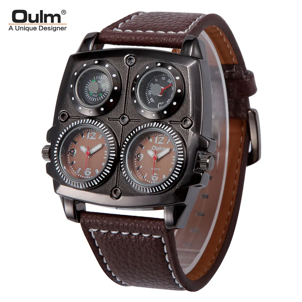 Oulm Brand Military Watches Rose Gold Big Dial India | Ubuy