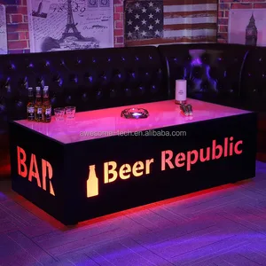 Wholesale LED Acrylic Cube Table Waterproof Nightclub Furniture for Bar/KTV Versatile Use Home Gym Apartment Restaurant