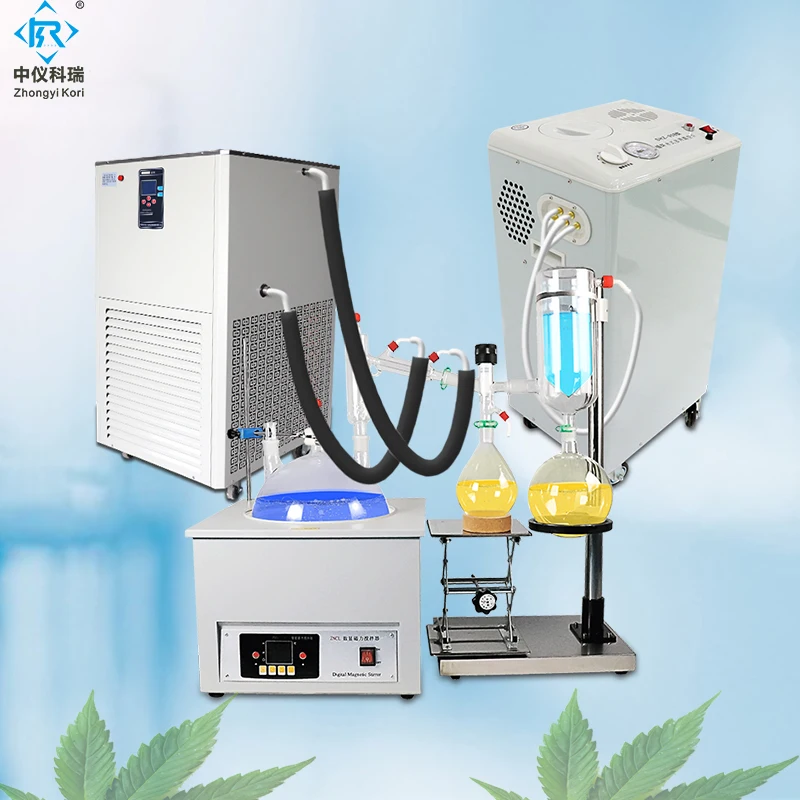 Lab Industrial Manual Rotary Evaporator Vacuum Distillation Glassware Apparatus With Water Oil