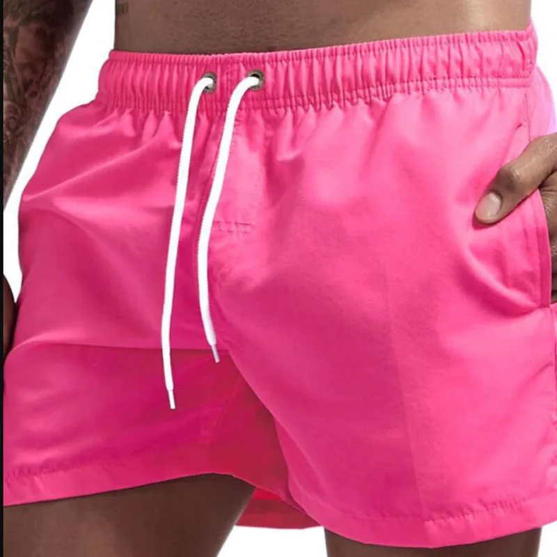 Personalised  Summer European Beach Short Pants Loose Large Size Quick Drying Casual Men's Shorts Swimming Trunks Mesh384_voghion.com
