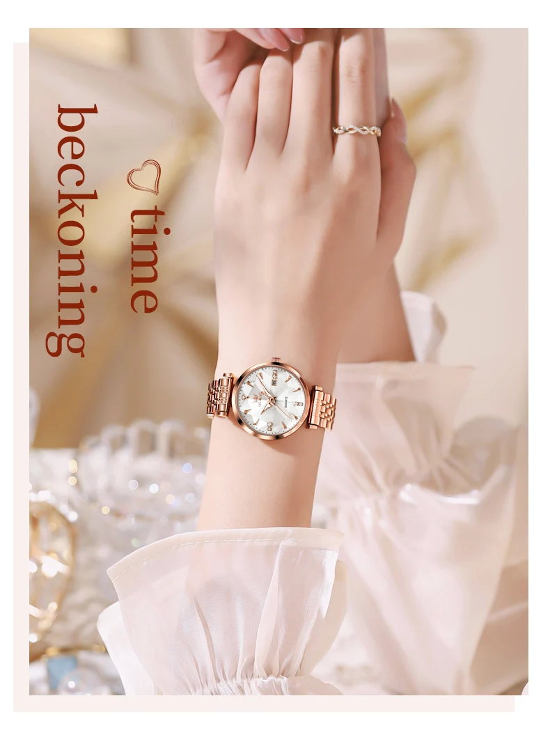 OLEVS 5536 Fashion Elegant Fancy Famous Designer Waterproof Stainless Steel Female Wrist Luxury Brand Ladies Quartz Women Watch