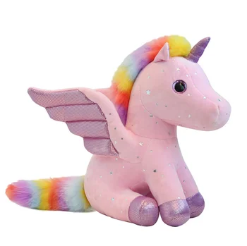 New Angel Unicorn Rainbow Horse Children's Toy Doll Cloth Doll Plush Toy Doll Mascot