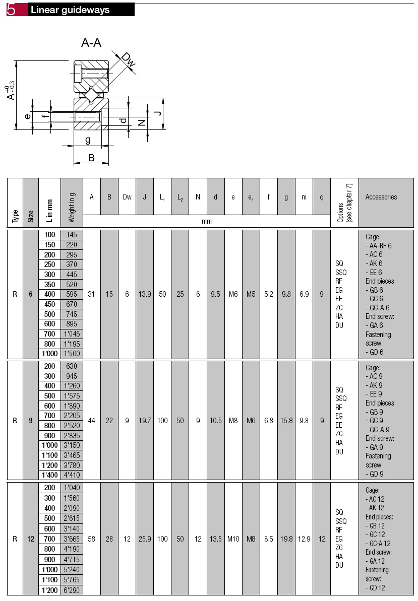 SCHNEEBERGER Linear Guide Rail Linear Guideway R3100 R3 100 R3-100 R 3 ...