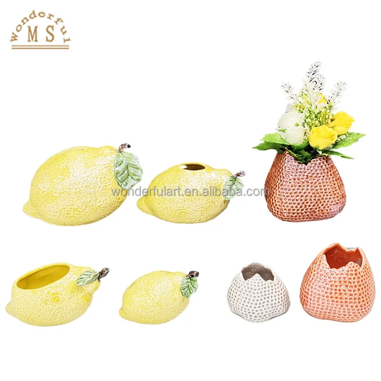 Customized Ceramic Color Glazing fruit apple dishes pear strawberry porcelain Home Decor Party for Harvest Festival