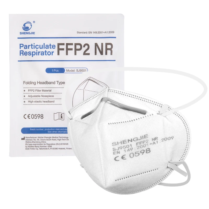 
SHENGJIE SJ9501 FFP2 NR Particulate Respirator EN149 Mask PFE 95 Factory Face Mask FFP2 OEM Provided 