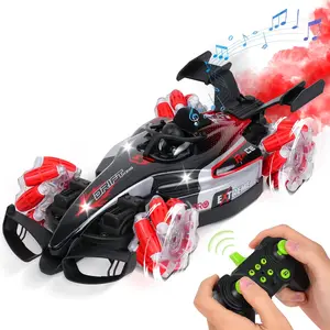 EPT 1:12 Scale 2.4GHz Remote Control Car Racing Drift 360 Rotating With Light Sound Spray Rc Stunt Car Toys