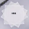 3-piece set of pure white fisheye lace