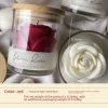 Candela a forma di rosa, rossa (Profumo: Rosa di Seta)