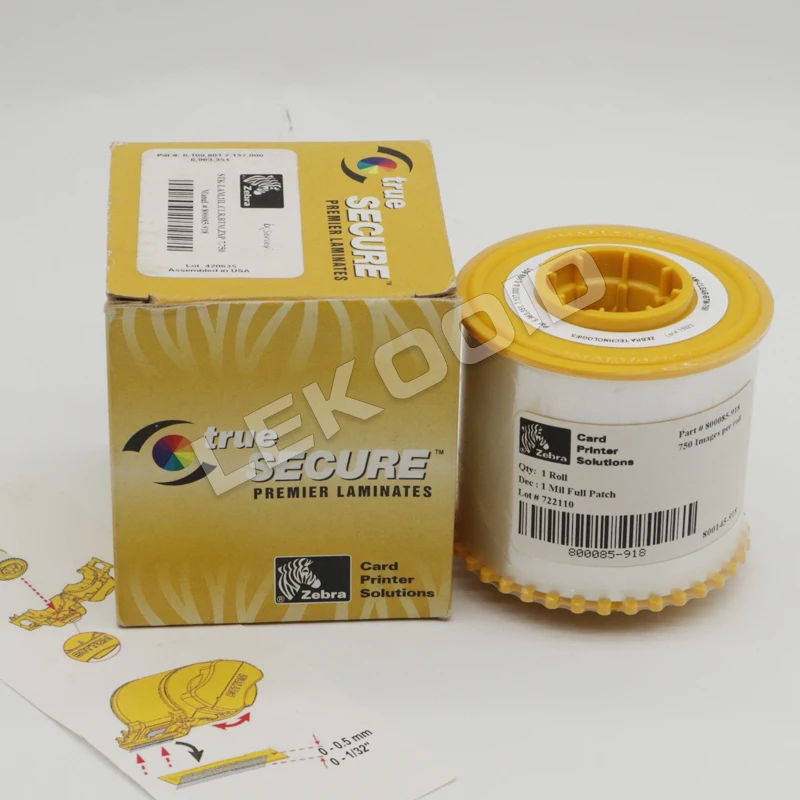 Zebra ZXP Series 7 Bottom Laminate Full Cover Printer Ribbon
