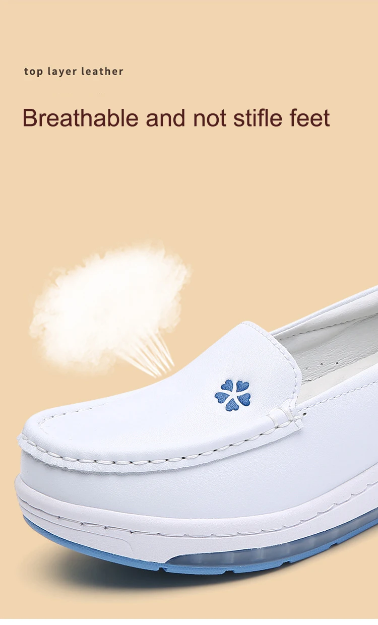 Women's Nursing Shoes for Hospital Comfortable Anti-slip Ventilate Lightweight Waterproof Work Nurse Shoe Healthcare Footwear